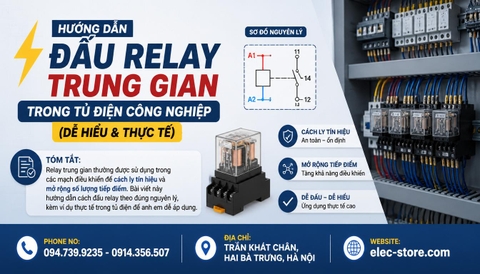 ⚡ Hướng dẫn đấu relay trung gian trong tủ điện công nghiệp (dễ hiểu & thực tế)