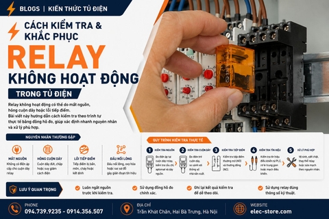⚡ Cách kiểm tra và khắc phục relay không hoạt động trong tủ điện