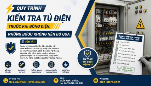 ⚡ Quy trình kiểm tra tủ điện trước khi đóng điện: Những bước không nên bỏ qua