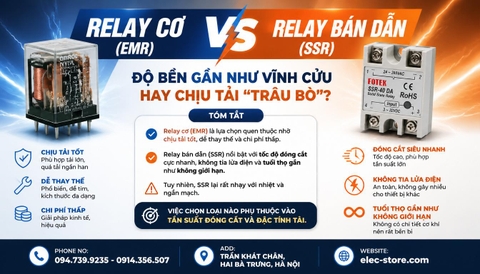 ⚡ Relay cơ vs Relay bán dẫn (SSR): Độ bền gần như vĩnh cửu hay chịu tải “trâu bò”?