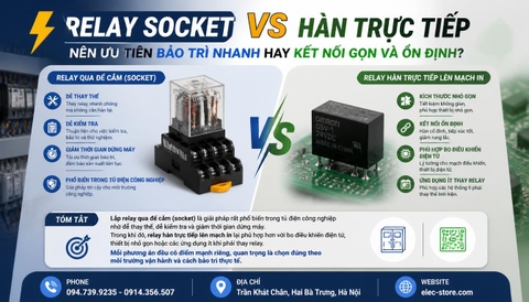 ⚡ Relay Socket vs Hàn trực tiếp: Nên ưu tiên bảo trì nhanh hay kết nối gọn và ổn định?
