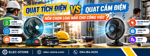 Cách chọn quạt mini cho thợ điện và kỹ thuật viên khi làm việc tại công trình