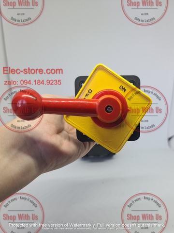 Công tắc LB080 3P 80A  On/Off - Công tắc chuyển mạch dòng điện ba pha LB080 313 09 MB42 BGYR- Chuyển mạch dòng 3P 80A 2 vị trí ON/OFF -  Công tắc xoay 2 vị trí đổi dòng 3P 80A - chuyển mạch Salzer