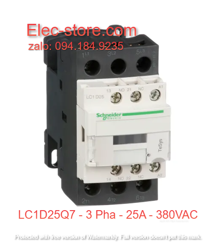 Khởi Động Từ Schneider LC1D25 - Contactor Schneider LC1D25Q7 - Khởi 3 Pha 25A 380VAC