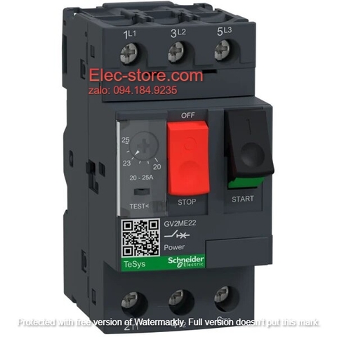 Cầu Dao Bảo Vệ Động Cơ Schneider GV2ME22- CB Bảo Vệ Động Cơ 3 Cực Schneider - GV2ME22 Schneider (20A-25A)) - 3P - 690V
