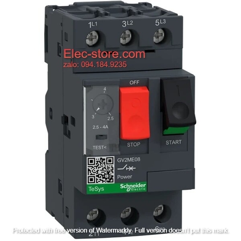 Cầu Dao Bảo Vệ Động Cơ Schneider GV2ME08 - CB Bảo Vệ Động Cơ 3 Cực Schneider - GV2ME08 Schneider (2.5-4A) - 3P - 690V