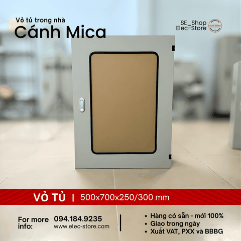 Vỏ Tủ Cánh Mica 500x700x300mm - Vỏ Tủ Điện Mặt Trời 500x700x300mm - Vỏ Tủ 50x70x30cm