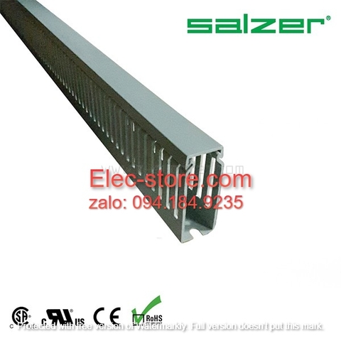 Máng nhựa đi dây 25x60x1700mm - Máng nhựa Salzer Ấn Độ - PVC Cable Ducts B25x60- Máng đi cáp 25x60 - Ống nhựa răng lược đi dây điện 25x60mm