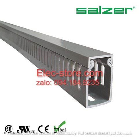 Máng nhựa đi dây 25x40x1700mm - Máng nhựa Salzer Ấn Độ - PVC Cable Ducts B25x40 - Máng đi cáp 25x40 - Ống nhựa răng lược đi dây điện 25x40mm