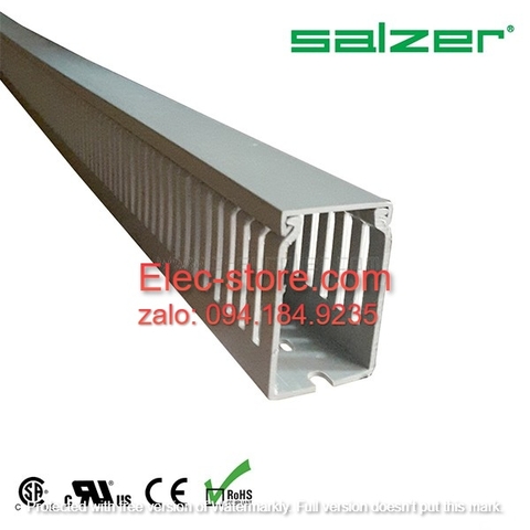 Máng nhựa đi dây 40x60x1700mm - Máng nhựa Salzer Ấn Độ - PVC Cable Ducts B40x60 - Máng đi cáp 40x60 - Ống nhựa răng lược đi dây điện 40x60mm