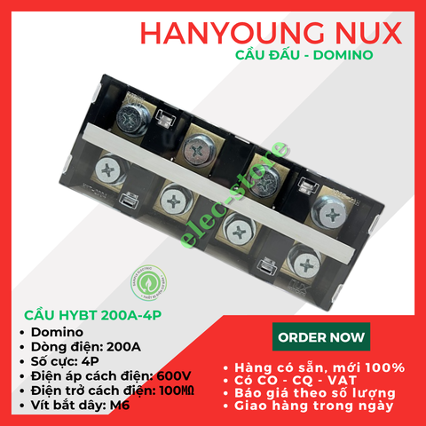 Cầu Đấu Hanyoung HYBT - Cầu Đấu HYT - Cầu Đấu 200A 4P Hàn Quốc -  HYBT 2004 Hanyoung Nux