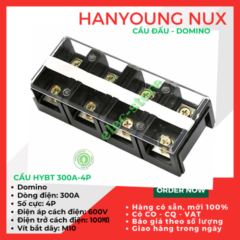 Cầu Đấu Hanyoung HYBT - Cầu Đấu HYT - Cầu Đấu 400A 4P Hàn Quốc -  HYBT 4004 Hanyoung Nux