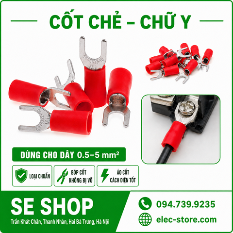 Đầu Cosse Chữ Y – Cosse Chỉa ⚡ Fork Terminal / Spade Terminal