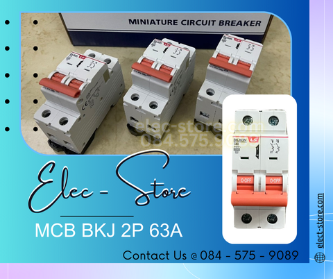 Automat MCB BKJ 2P 63A - Át MCB 2P 63A - BKJ 63N 2P 63A 6kA