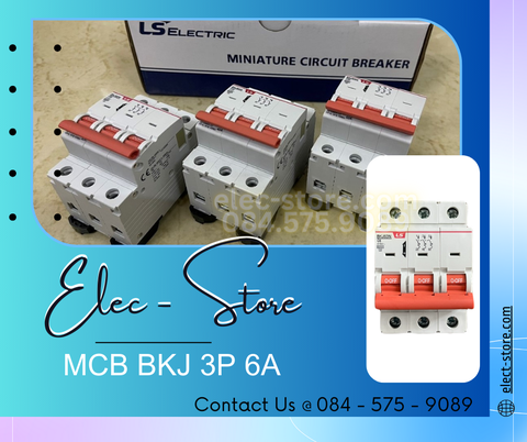 Automat MCB BKJ 3P 6A - Át MCB 3P 6A - BKJ 63N 3P 6A 6kA