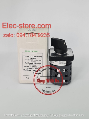Chuyển mạch Vôn - Công tắc xoay Vôn TP16 61313 - Chuyển mạch 7 vị trí Ấn Độ - Chuyển mạch volt Salzer - chuyển mạch Salzer