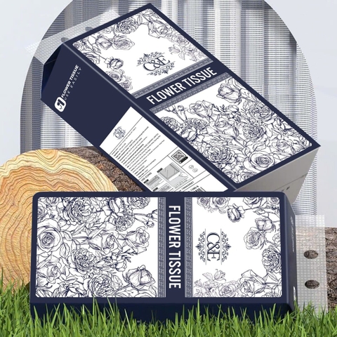 [THÙNG 6 Bịch] Khăn Giấy Ăn Cao Cấp C&E - Hoạ Tiết Flower Tissue - Phiên Bản Classic Khăn Giấy Lau Đa Năng, An Toàn Cho Làn Da Nhạy Cảm Giấy Vệ Sinh Toilet giay  rut