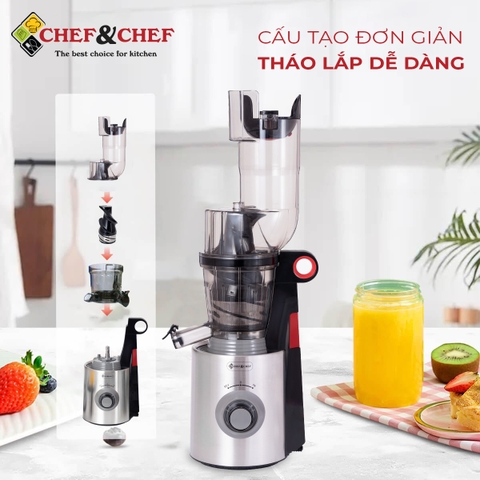 Máy ép chậm 2 trong 1 Chef&Chef CH-80D