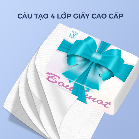 Combo 20 gói giấy ăn cao cấp C&E nơ xanh Bowknot khổ lớn 4 lớp dai mềm 460 tờ /gói kích thước size L- 140x175mm - Miễn ship