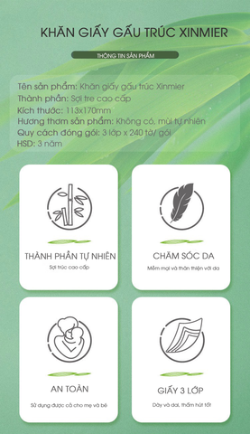 Khăn giấy gấu trúc Xinmier