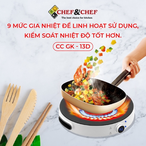 Bếp từ Chef&Chef CC-GK13D siêu mỏng siêu nhỏ gọn