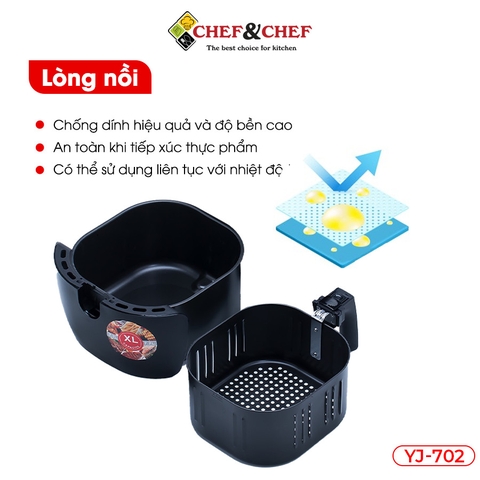 Nồi chiên không dầu Chef&Chef 6,5L (YJ-702)