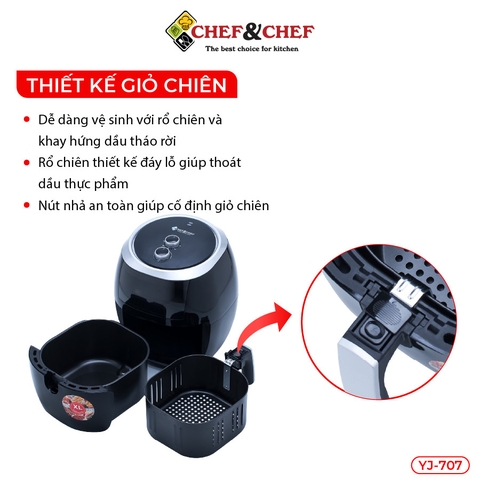 Nồi chiên không dầu Chef&Chef 7,7L (YJ-707)