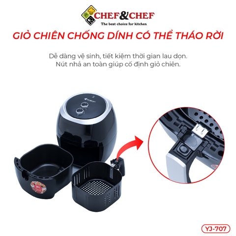 Nồi chiên không dầu Chef&Chef 7,7L (YJ-707)