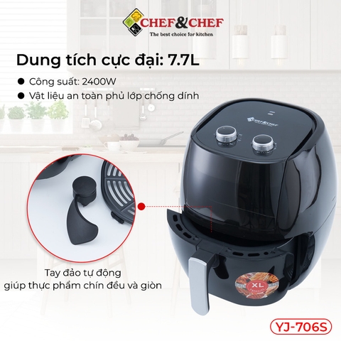 Nồi chiên không dầu Chef&Chef 7,7L (YJ-706S)