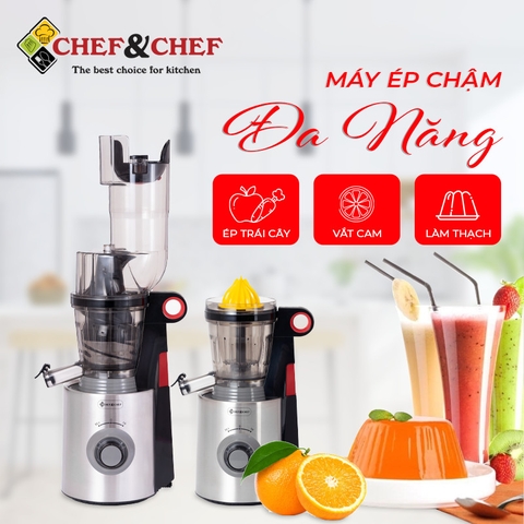 Máy ép chậm 2 trong 1 Chef&Chef CH-80D