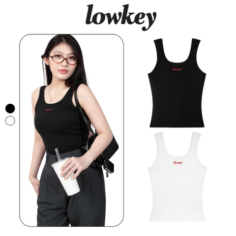 K6002 LOWKEY- ÁO BA LỖ HỠ LƯNG ÔM BODY CHẤT THUN GÂN CO GIÃN THOÁNG MÁT