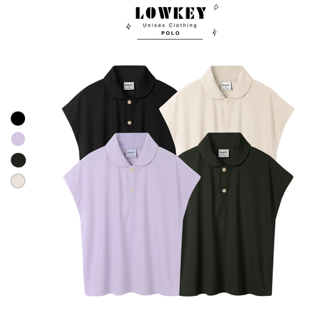 K5202 Áo thun polo trơn cổ sen tay hến