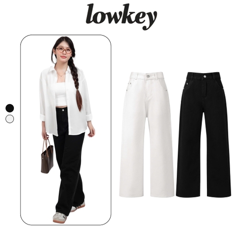 K2009 LOWKEY_QUẦN DÀI KAKI SUÔNG ỐNG RỘNG PHONG CÁCH BASIC NĂNG ĐỘNG