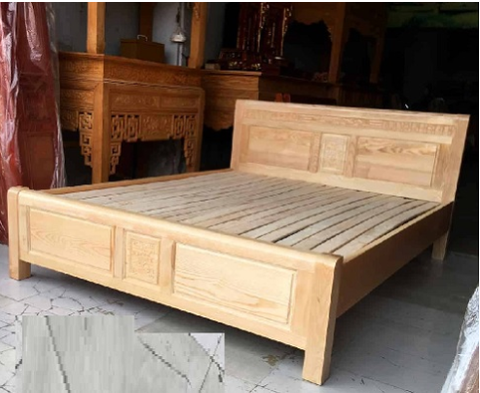 Giường gỗ sồi