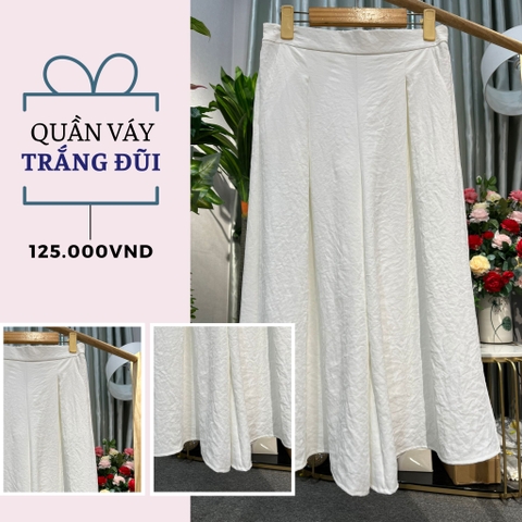 Quần váy trắng đũi
