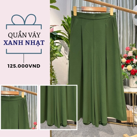 Quần váy xanh nhạt