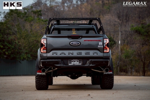ỐNG PÔ THỂ THAO HKS LEGAMAX FORD STORMTRAK, đuôi Carbon xả đôi