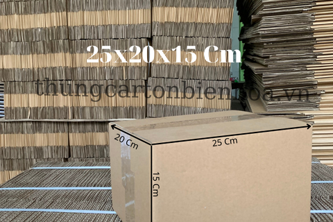 100 Hộp Carton 25x20x15CM