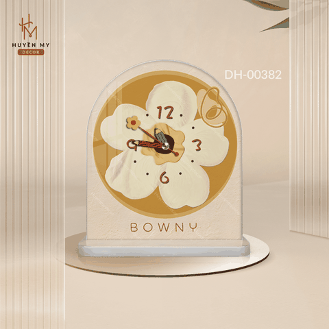 Tranh Đồng Hồ Bowny Clock Để Bàn Nhỏ Dễ Thương; Decor Góc Học Tập; Góc Làm Việc; Quà Tặng Độc Đáo Huyền My Decor DH-00382