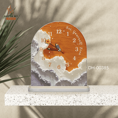 Tranh Đồng Hồ Bowny Clock Để Bàn Nhỏ Dễ Thương; Decor Góc Học Tập; Góc Làm Việc; Quà Tặng Độc Đáo Huyền My Decor DH-00385