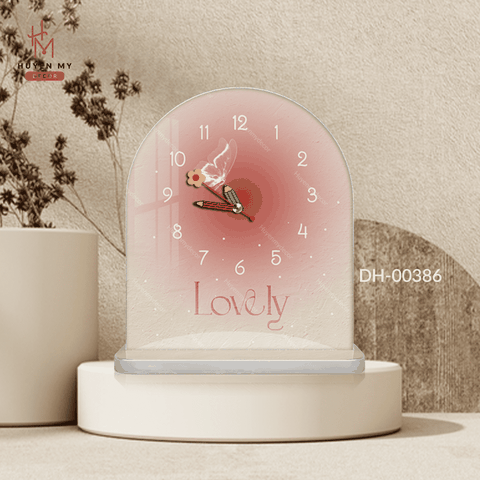 Tranh Đồng Hồ Bowny Clock Để Bàn Nhỏ Dễ Thương; Decor Góc Học Tập; Góc Làm Việc; Quà Tặng Độc Đáo Huyền My Decor DH-00386