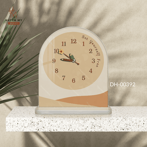 Tranh Đồng Hồ Bowny Clock Để Bàn Nhỏ Dễ Thương; Decor Góc Học Tập; Góc Làm Việc; Quà Tặng Độc Đáo Huyền My Decor DH-00392