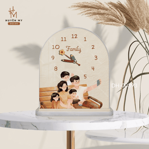 Tranh Đồng Hồ Bowny Clock Để Bàn Nhỏ Dễ Thương; Decor Góc Học Tập; Góc Làm Việc; Quà Tặng Độc Đáo Huyền My Decor DH-00393