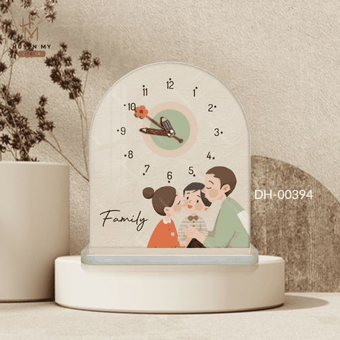 Tranh Đồng Hồ Bowny Clock Để Bàn Nhỏ Dễ Thương; Decor Góc Học Tập; Góc Làm Việc; Quà Tặng Độc Đáo Huyền My Decor DH-00394