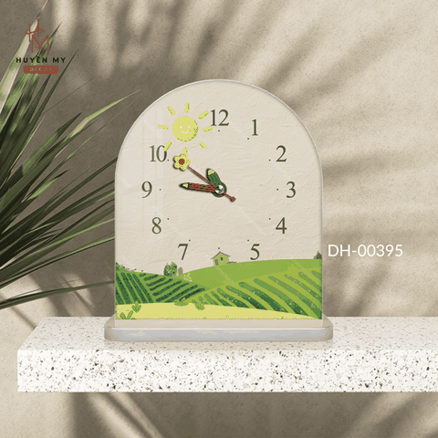 Tranh Đồng Hồ Bowny Clock Để Bàn Nhỏ Dễ Thương; Decor Góc Học Tập; Góc Làm Việc; Quà Tặng Độc Đáo Huyền My Decor DH-00395