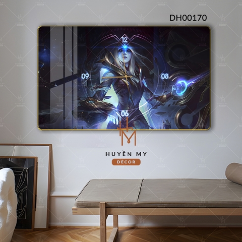 Tranh Đồng Hồ Tráng Gương Gaming Trang Trí Quán Game, Bi-a Huyền My Decor DH00170