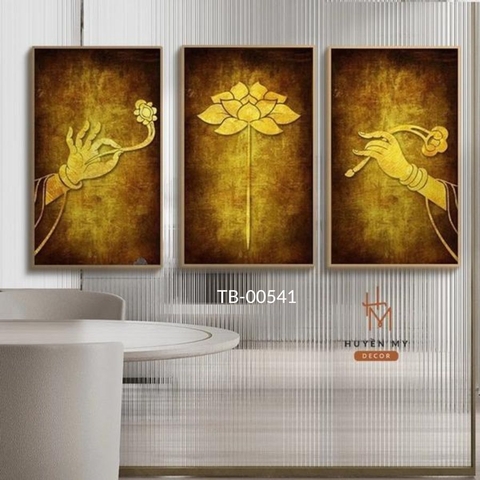 Bộ 3 Tranh Tráng Gương Phật Giáo Ý Nghĩa Huyền My Decor TB-00541