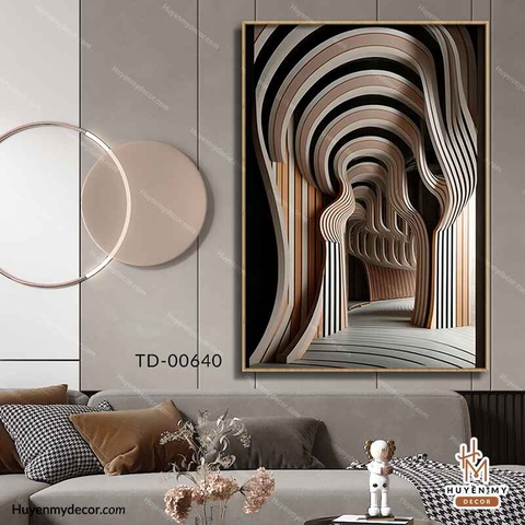 Tranh Đơn Trừu Tượng Nghệ Thuật Hiện Đại - Minimalism Treo Phòng Khách; Phòng Ngủ Huyền My Decor TD-00640