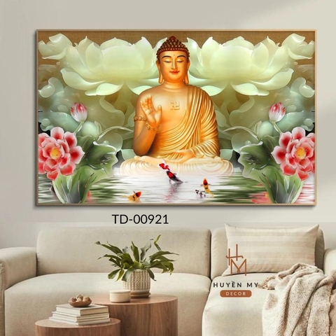 Tranh Đơn Phật Giáo; Trang Trí Không Gian Ý Nghĩa Huyền My Decor TD-00921
