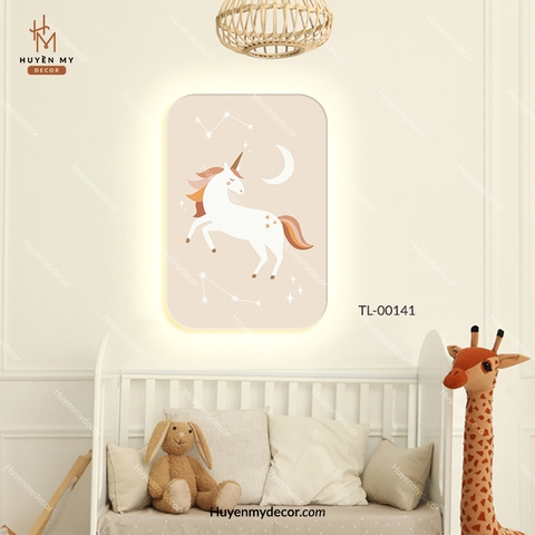 Tranh đèn led Trẻ em Ngựa Pony Decor Cao Cấp TL-00141